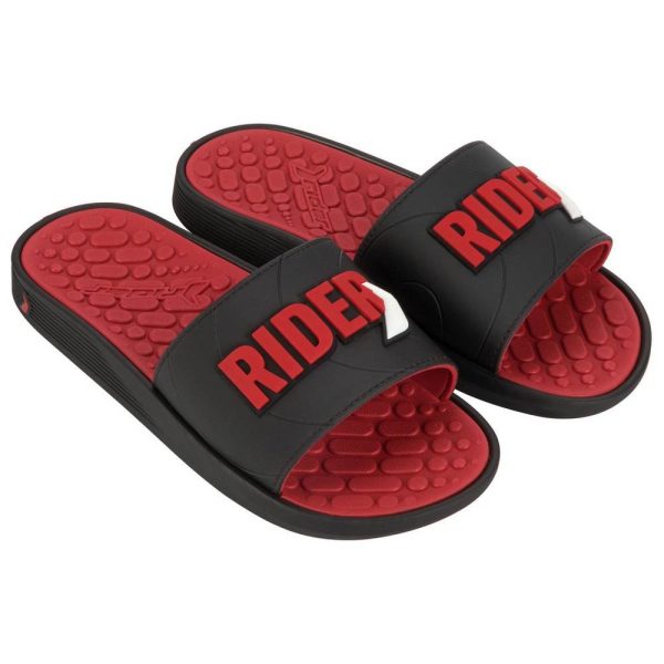 Papuci de bărbați Rider Pump Slide - negru/roșu