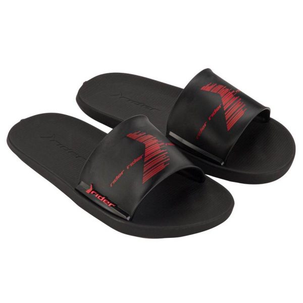Papuci pentru copii Rider Speed Slide - negru/roșu