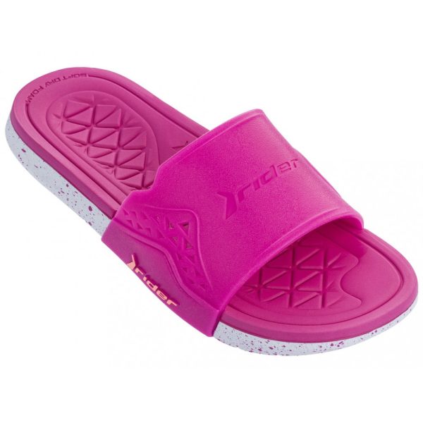 Papuci pentru copii Rider Infinity II Slide Kids- alb/pink